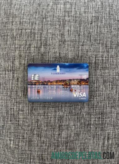 Malta Lombard Bank Visa Classic Cartão Photolook Frente modelo
